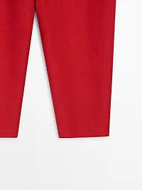 Pantalon volume en lin