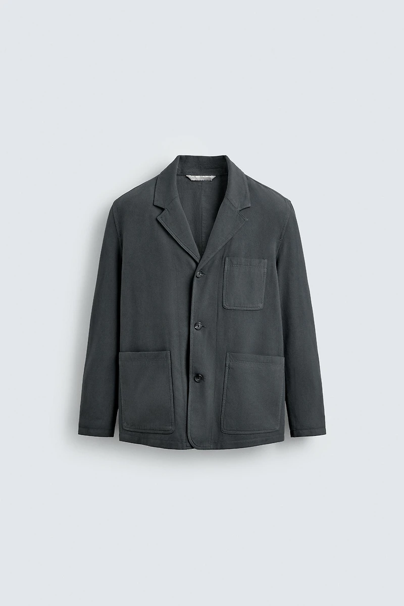 TEXTURED RELAXED FIT BLAZER
