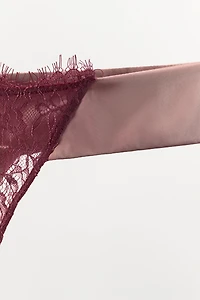 COMBINATION LACE THONG