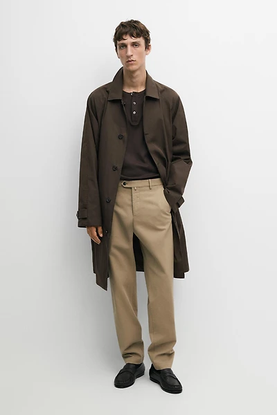 100% cotton slim fit pants