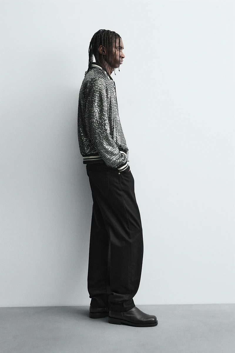 SEQUIN BOMBER JACKET