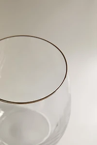 CRYSTALLINE TUMBLER WITH GOLD RIM