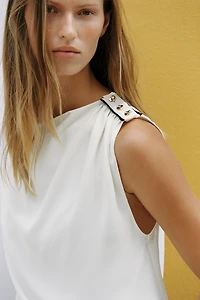 SHOULDER BUTTON BLOUSE