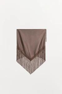 VISCOSE FRINGED SCARF
