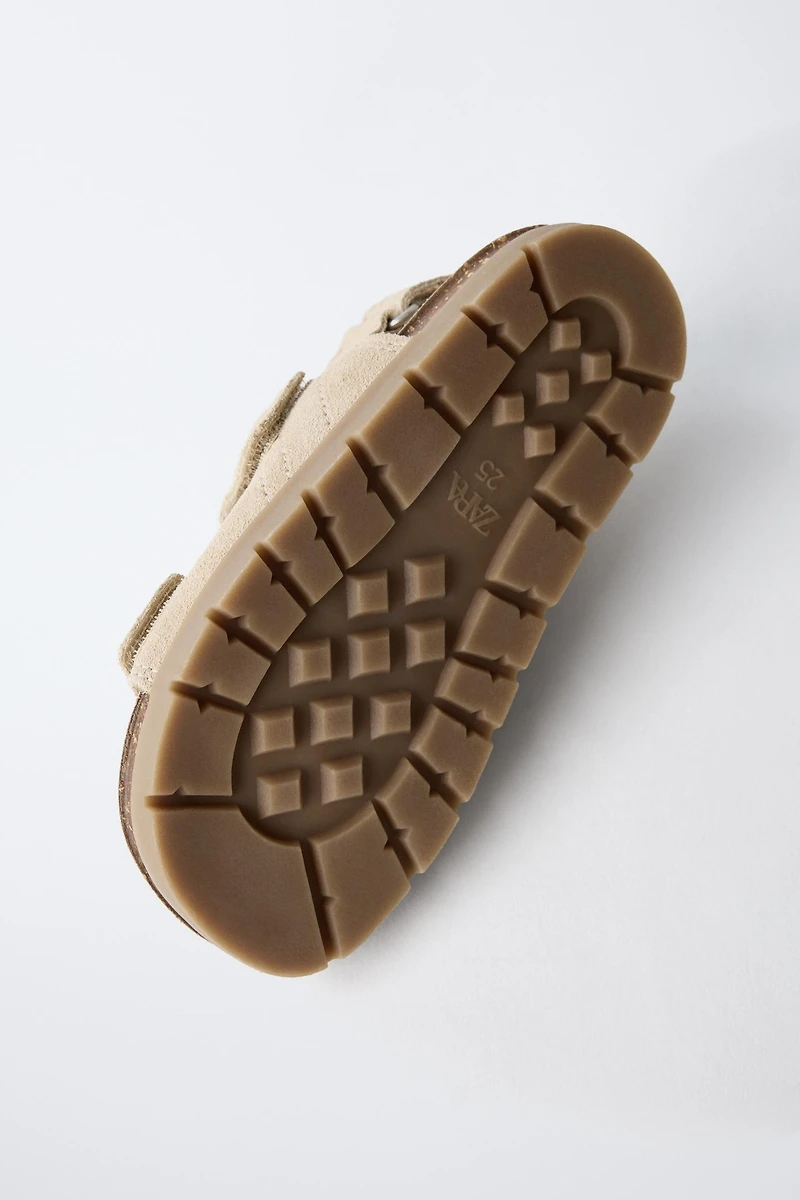 DOUBLE STRAP LEATHER SANDALS