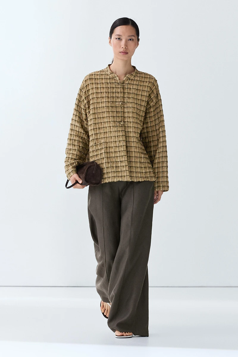 Flowing checkered shirt