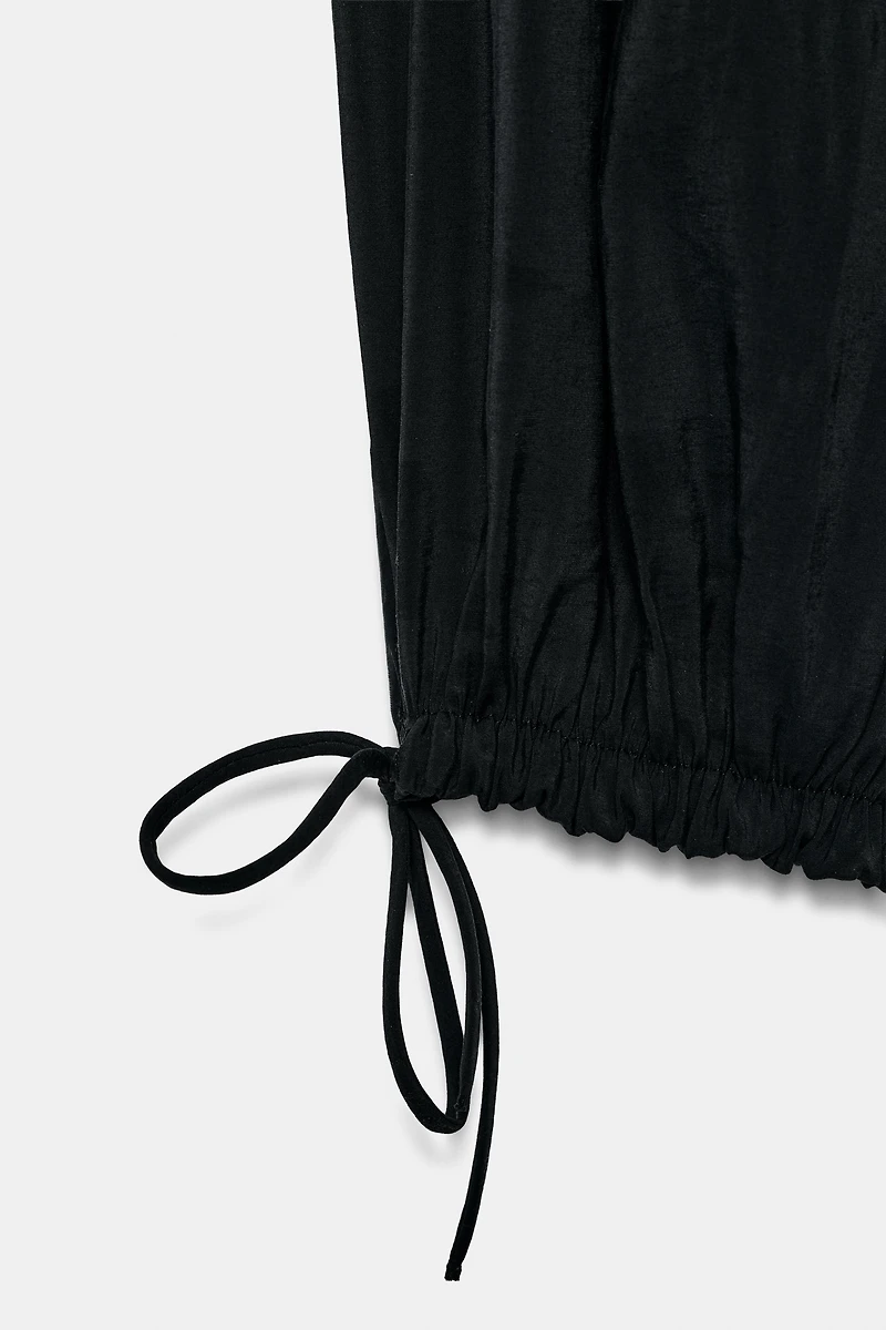 GATHERED STRAPLESS JUMPSUIT