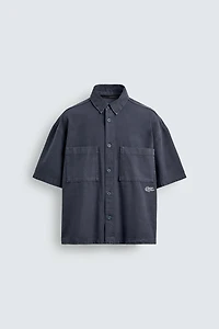 CONTRAST EMBROIDERY SHIRT