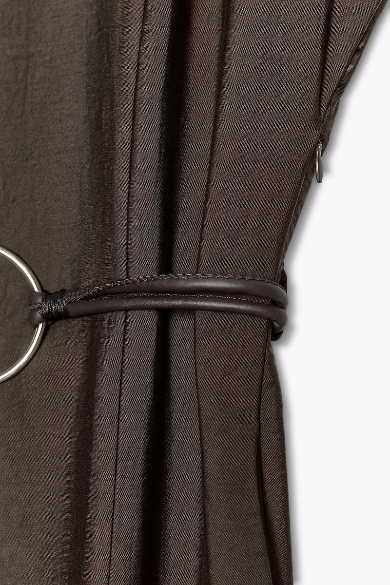 BELTED MIDI DRESS