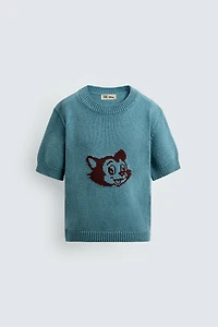 FIGARO JACQUARD KNIT T-SHIRT HARRY LAMBERT FOR ZARA X DISNEY