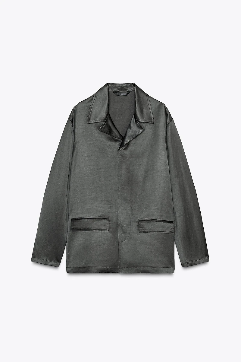 BLAZER SATINÉE AVEC LIN ZW COLLECTION