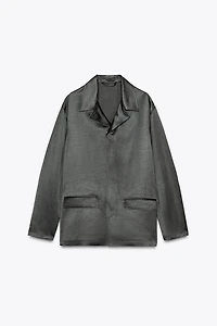 SATIN LINEN BLAZER ZW COLLECTION