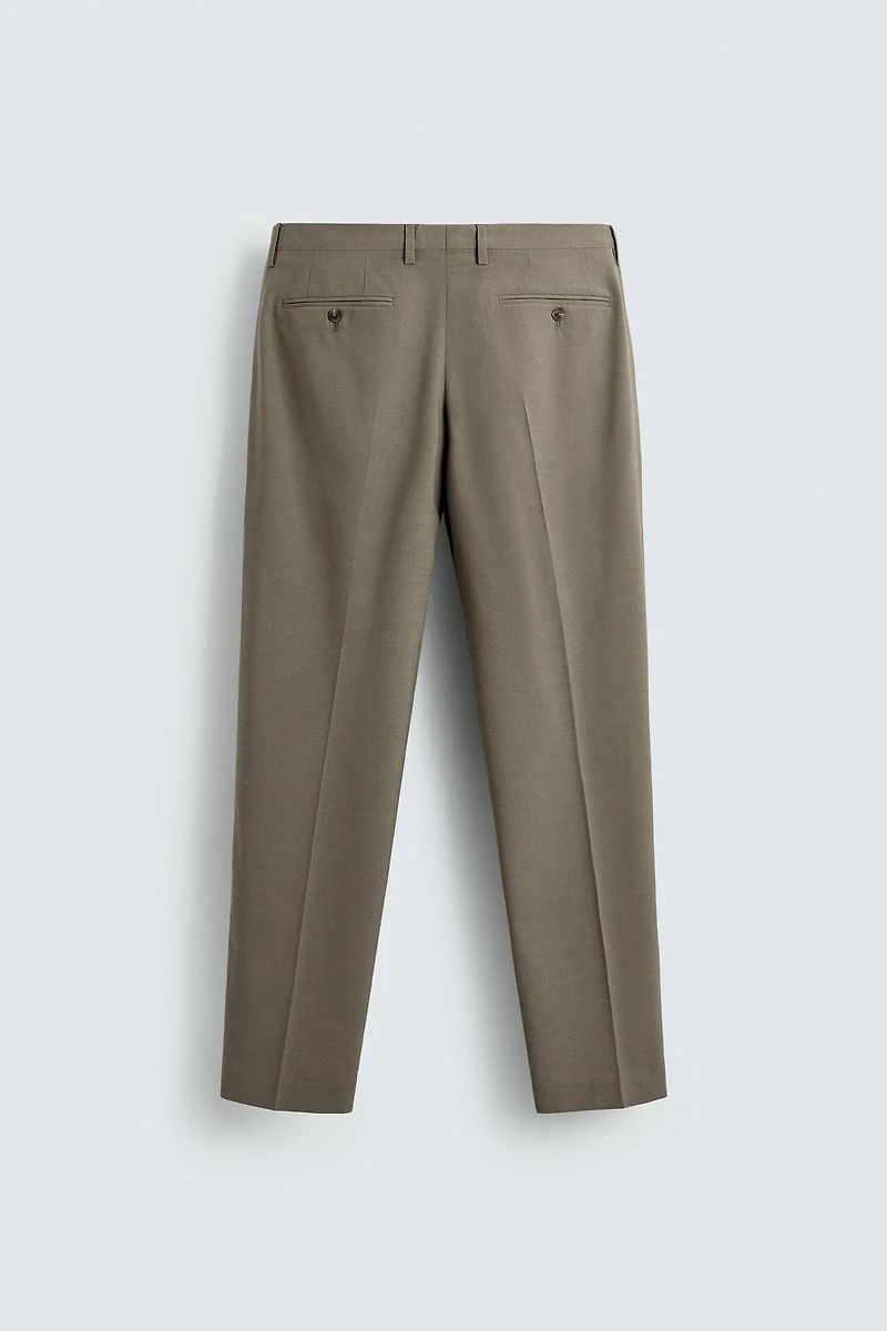 TEXTURED SUIT PANTS