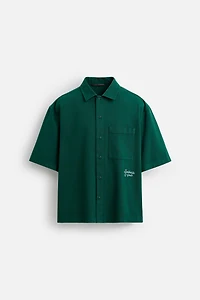 EMBROIDERED TEXTURED OVERSHIRT