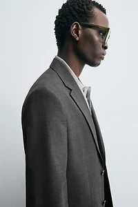 PLAID SUIT BLAZER