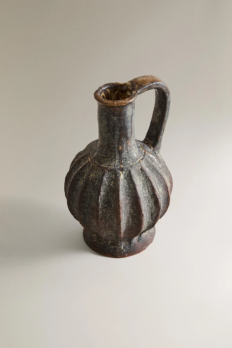 TERRACOTTA PITCHER WITH HANDLE
