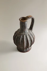 TERRACOTTA PITCHER WITH HANDLE