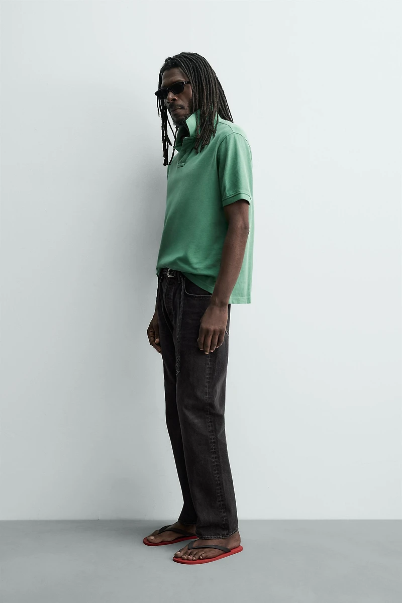 WASHED PIQUÉ POLO SHIRT AARON LEVINE X ZARA