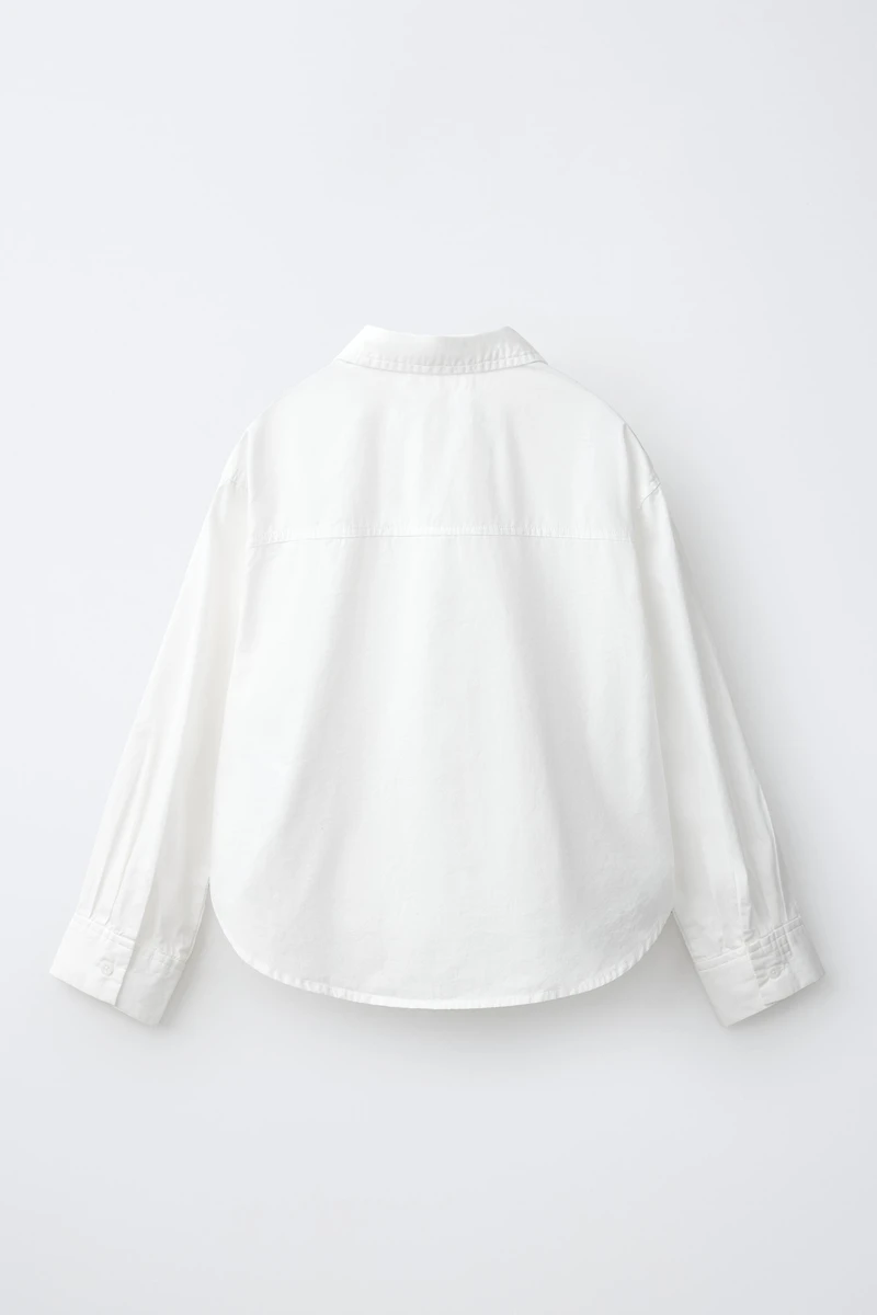 CHEMISE EN POPELINE UNIE