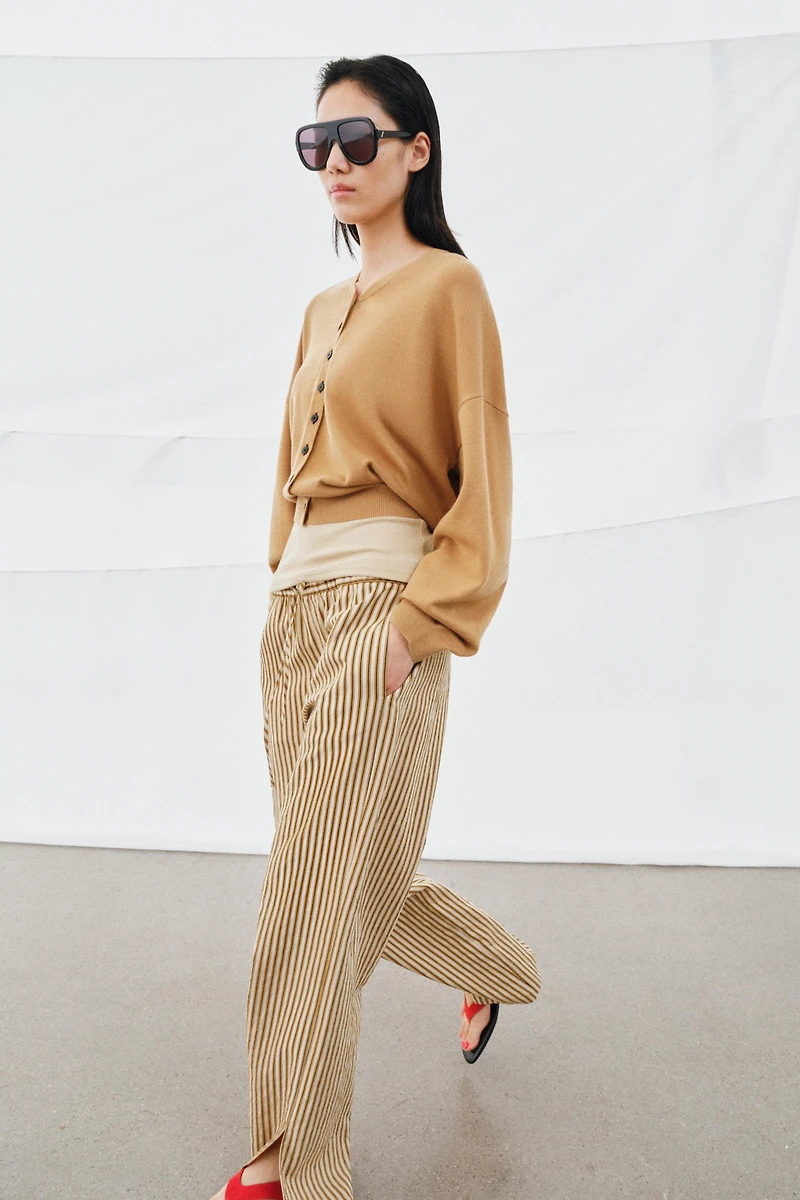 PANTALON STYLE PYJAMA À RAYURES ZW COLLECTION