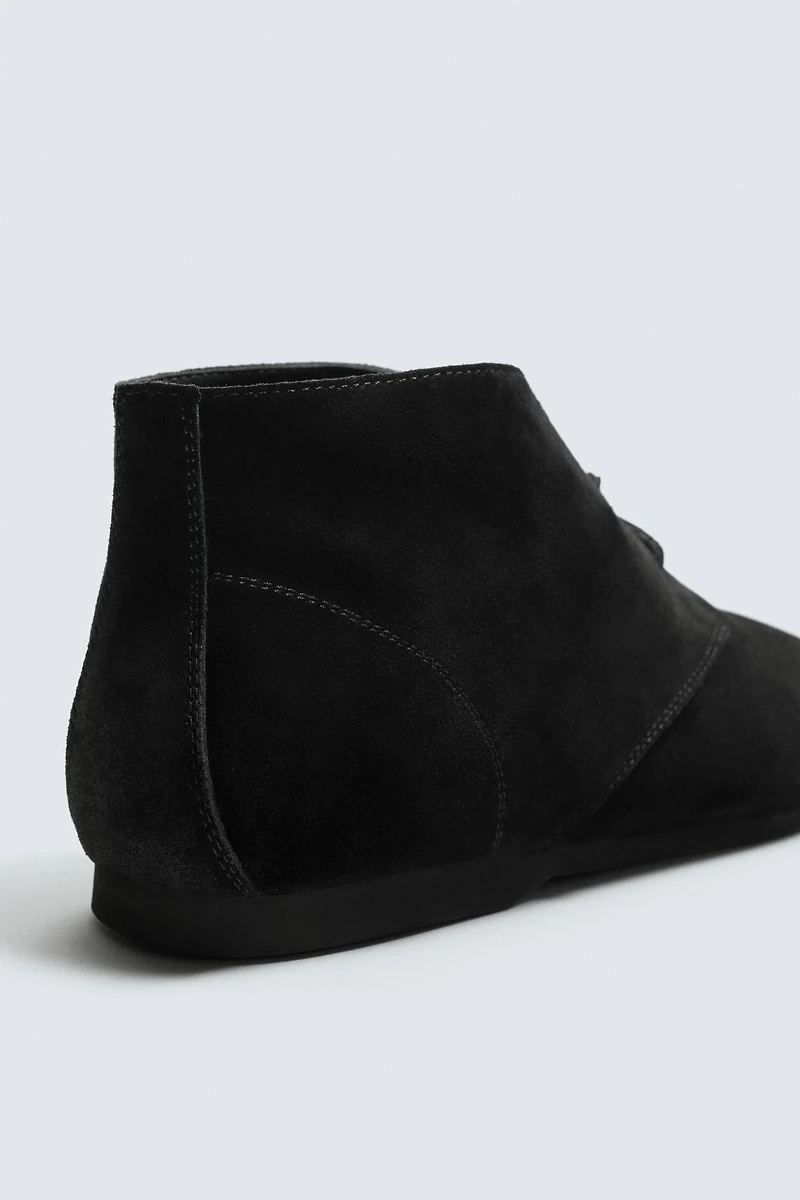 LEATHER BOOTS WITH VIBRAM® SOLE AARON LEVINE X ZARA