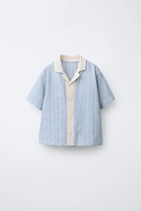 STRIPED SHIRT WITH COTTON AND LINEN