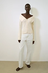 LAPEL ZIPPER TOP