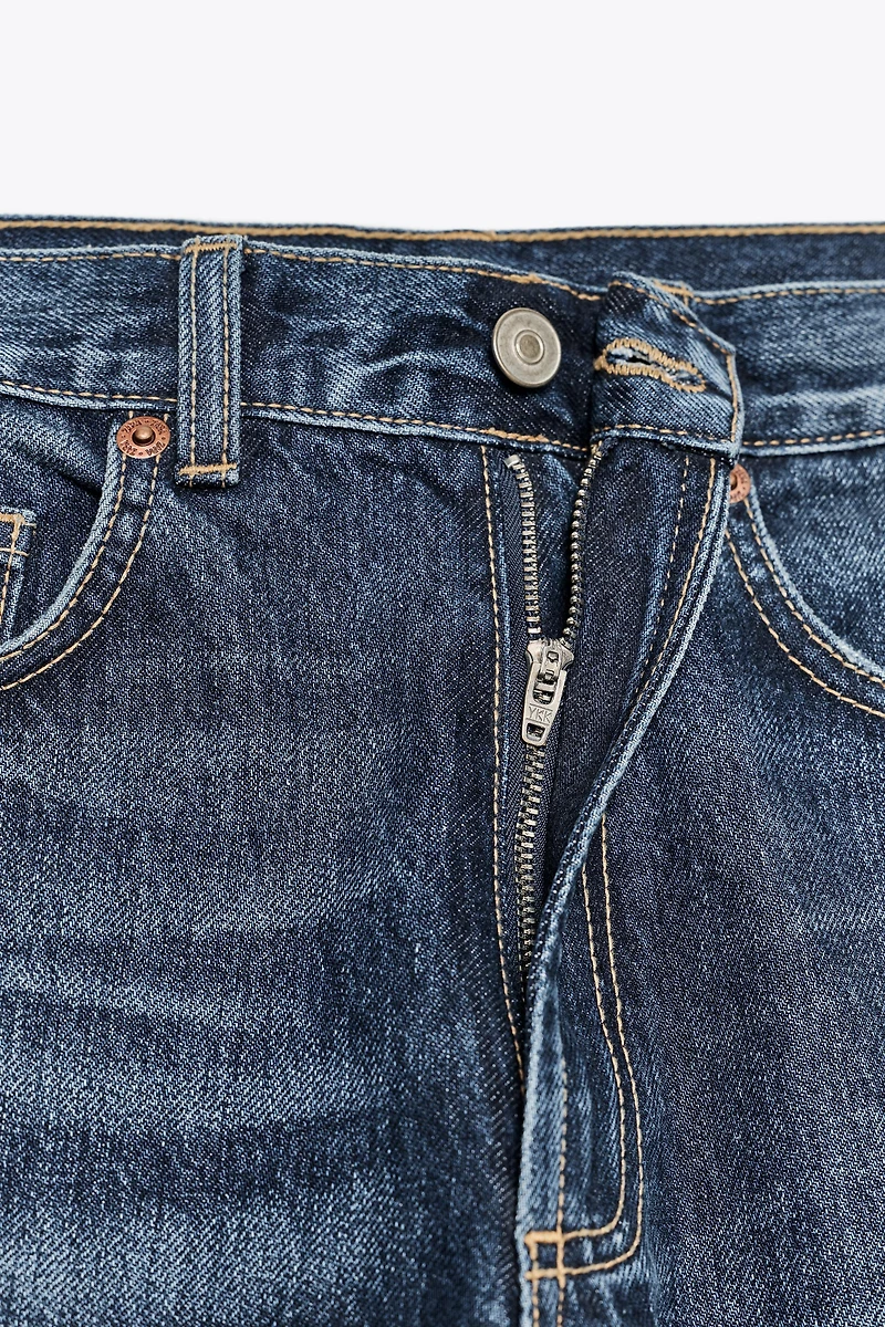 TRF HIGH WAIST WIDE LEG FULL LENGTH JEANS