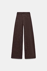 PANTALON PIQUÉ AVEC CEINTURE