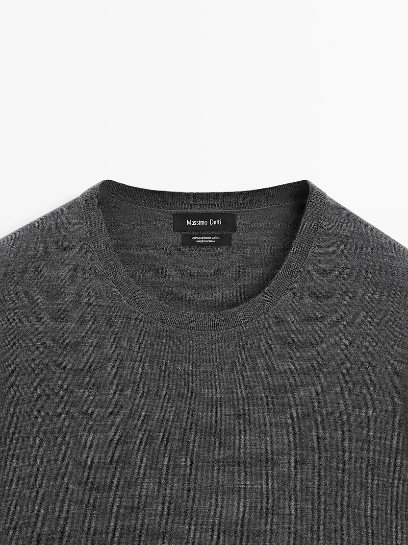 100% merino wool knit sweater