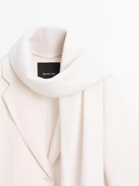 Blazer avec écharpe en laine mélangée