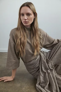 T-SHIRT PIQUÉ À COL CHEMINÉE