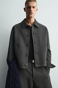 TEXTURED OVERSHIRT