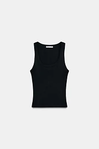 RIBBED SLEEVELESS TOP