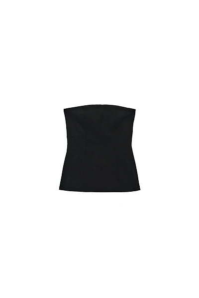 STRAWLESS STRETCH TOP WITH VENTS