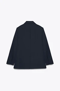 STRAIGHT CUT BUTTONED BLAZER