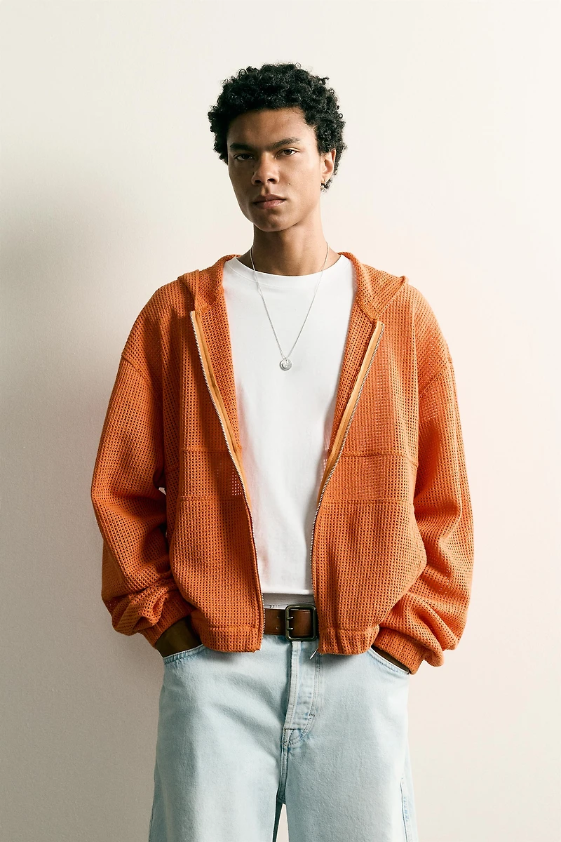 RELAXED FIT MESH OVERSHIRT