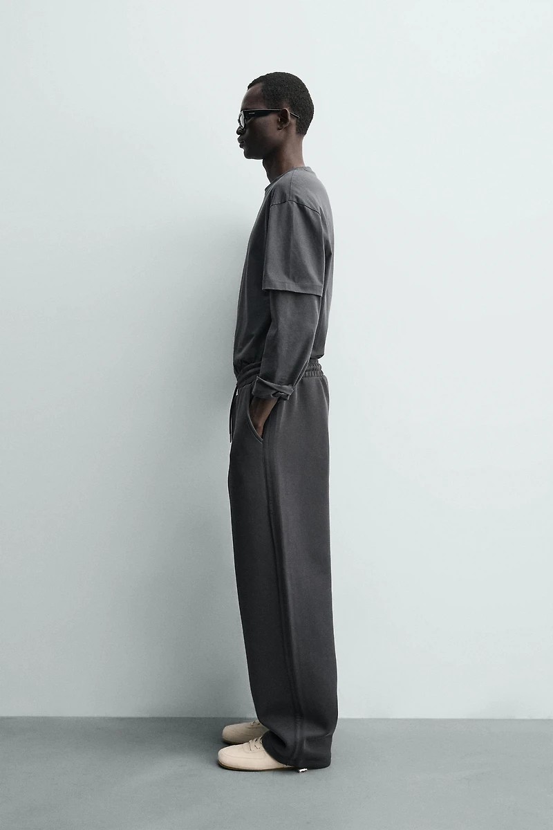 RELAXED FIT INTERLOCK JOGGING PANTS