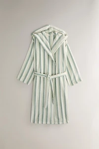 GEOMETRIC JACQUARD BATHROBE