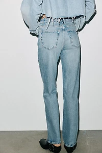 TRF STRAIGHT LEG JEANS WITH A HIGH WAIST