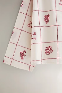 CHEMISE À CARREAUX BRODÉE NOËL