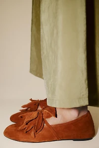 BALLERINES FLEUR EN CUIR