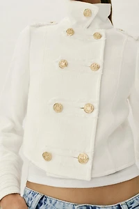 GOLD BUTTON WRAP JACKET