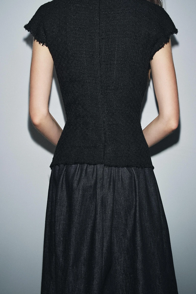 ZW COLLECTION COMBINATION MIDI DRESS