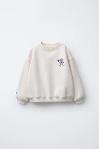 EMBROIDERED CAPYBARA AND HEART SWEATSHIRT