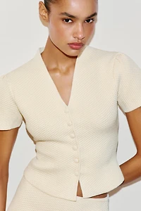TEXTURED KNIT JACKET