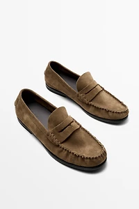 Mocassin à mors en cuir souple