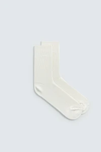 CHAUSSETTES CÔTELÉES EN MÉLANGE DE COTON