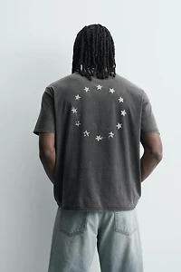 WASHED PRINT T-SHIRT