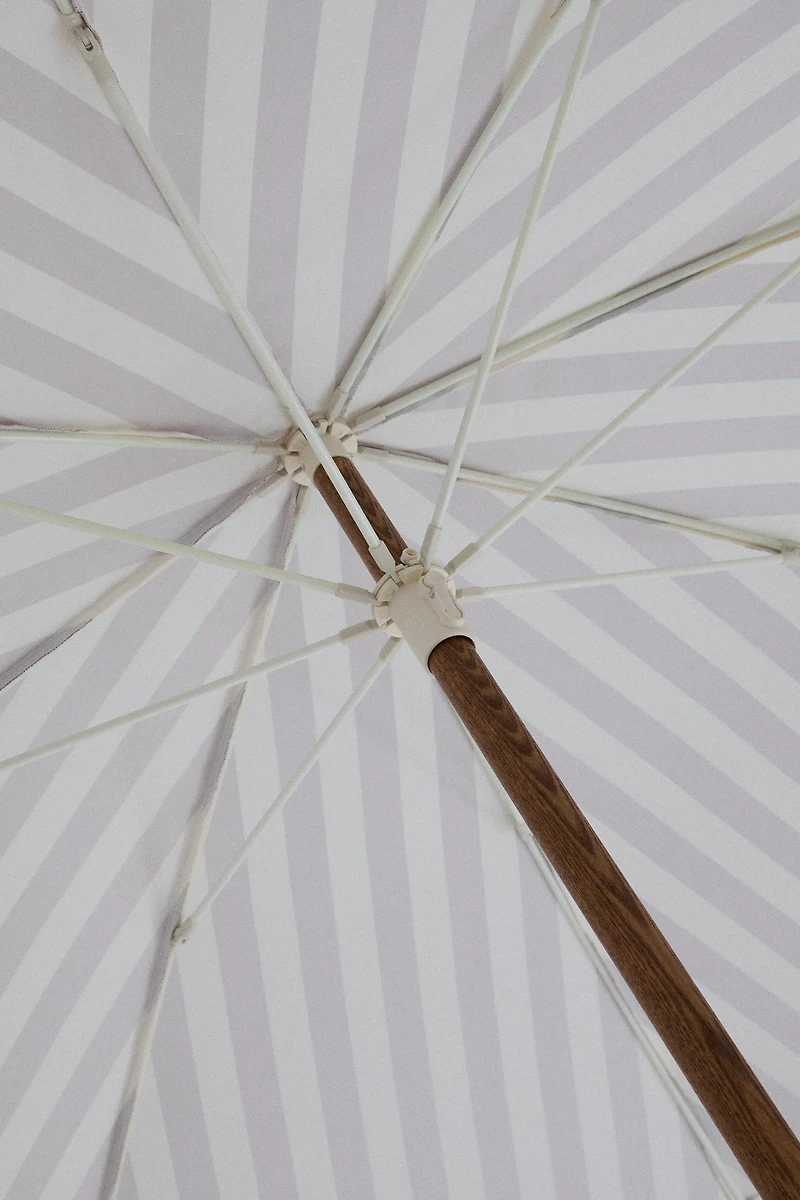 ASH WOOD UMBRELLA WITH CONTRAST PIPING (Ø 200 CM)